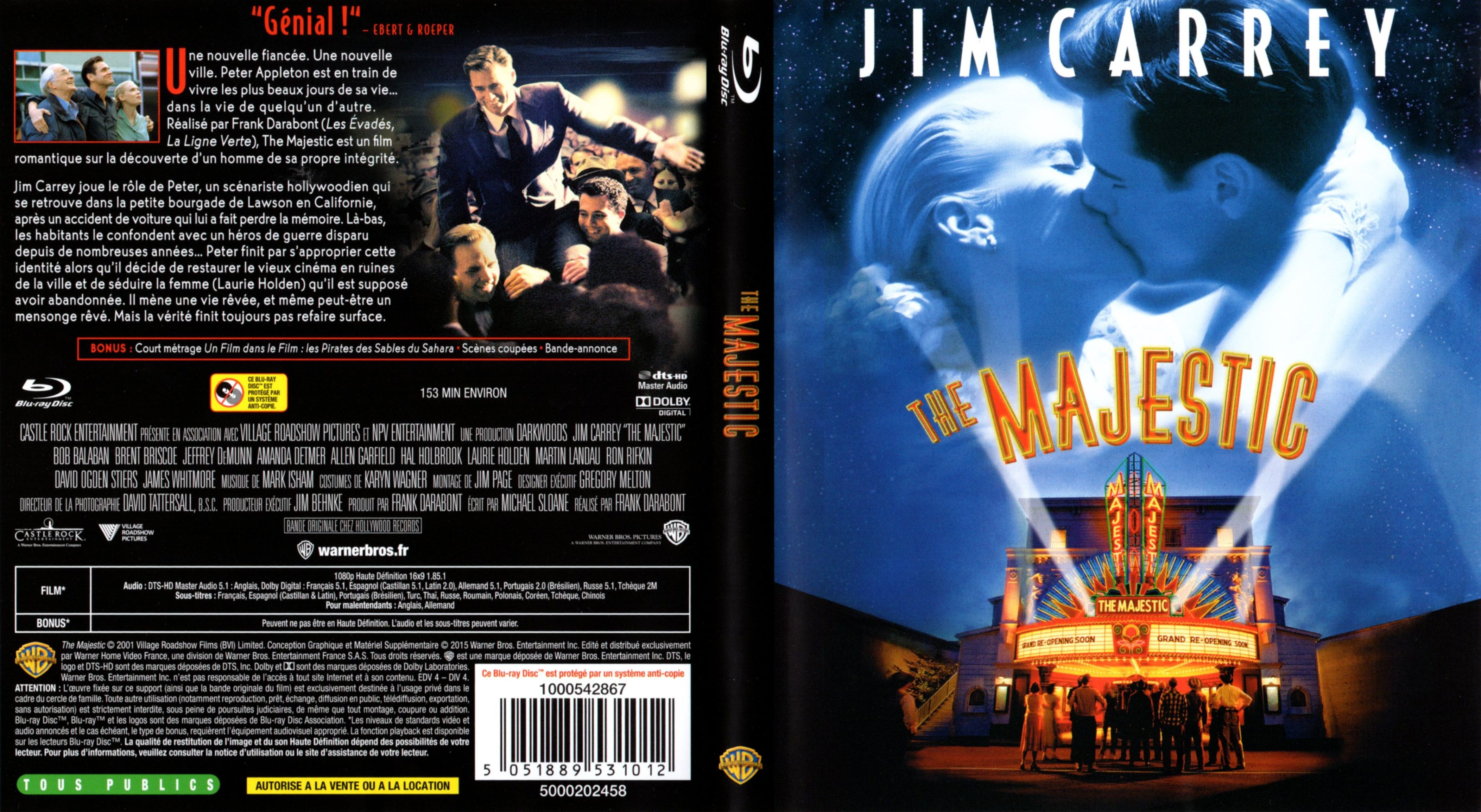 Blu ray кинотеатры. Мажестик (2001). Джим Керри Маджестик Постер.